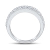 Thumbnail Image 3 of 0.95 CT. T.W. Diamond Three-Row Anniversary Band in 14K White Gold