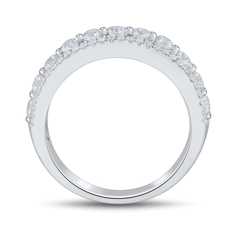 CT. T.W. Diamond Three-Row Anniversary Band 14K White Gold