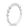 Thumbnail Image 3 of 0.09 CT. T.W. Diamond Marquise Frame Anniversary Band in 14K White Gold
