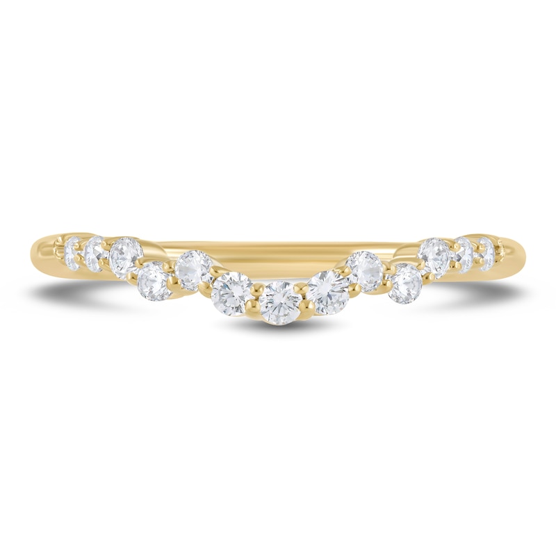 Main Image 1 of 0.29 CT. T.W. Diamond Contour Ring in 14K Gold