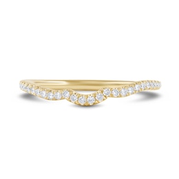 0.15 CT. T.W. Diamond Pavé Contour Band in 14K Gold