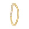 Thumbnail Image 2 of 0.15 CT. T.W. Diamond Pavé Contour Band in 14K Gold