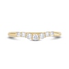 Thumbnail Image 1 of 0.23 CT. T.W. Diamond Contour Anniversary Band in 14K Gold