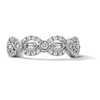 Thumbnail Image 1 of 0.37 CT. T.W. Certified Lab-Grown Diamond Geometric Anniversary Band in 14K White Gold (F/VS2)