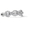 Thumbnail Image 4 of 0.37 CT. T.W. Certified Lab-Grown Diamond Geometric Anniversary Band in 14K White Gold (F/VS2)