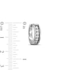 Thumbnail Image 2 of 0.45 CT. T.W. Certified Lab-Grown Diamond Huggie Hoop Earrings in Sterling Silver (F/VS2)