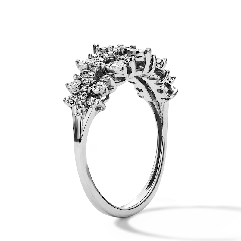 0.23 CT. T.W. Diamond Triple-Row Anniversary Band in 10K Gold