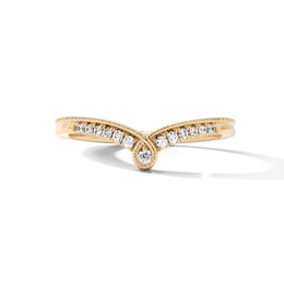 0.10 CT. T.W. Diamond Looping Contour Band in 10K Gold
