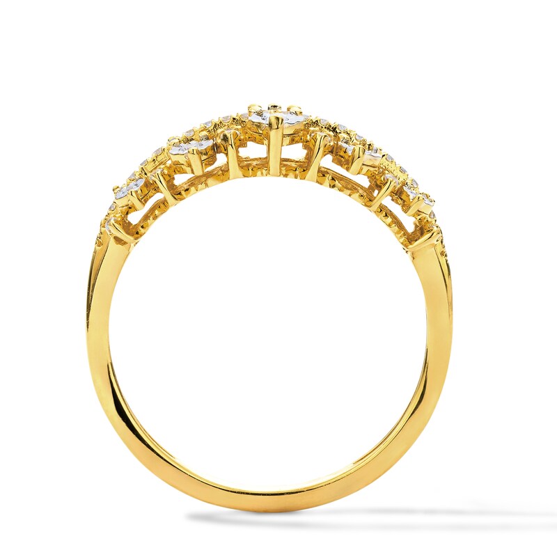 0.23 CT. T.W. Diamond Triple-Row Anniversary Band in 10K Gold