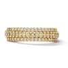 Thumbnail Image 1 of 0.23 CT. T.W. Diamond Three-Row Beaded Anniversary Band in 10K Gold