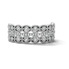 Thumbnail Image 1 of 0.23 CT. T.W. Diamond Three-Row Anniversary Band  in Sterling Silver
