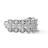 Thumbnail Image 4 of 0.23 CT. T.W. Diamond Three-Row Anniversary Band  in Sterling Silver