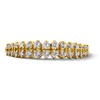 Thumbnail Image 1 of 0.23 CT. T.W. Diamond Two-Row Zig-Zag Anniversary Band in 10K Gold