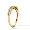 Thumbnail Image 5 of 0.23 CT. T.W. Diamond Two-Row Zig-Zag Anniversary Band in 10K Gold
