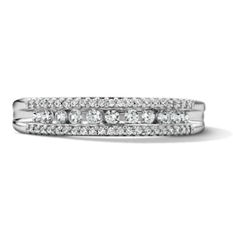0.23 CT. T.W. Diamond Channel-Set Stackable Anniversary Band in 10K White Gold