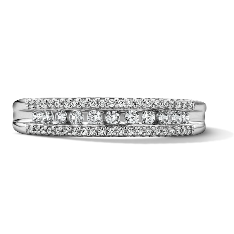 0.23 CT. T.W. Diamond Channel-Set Stackable Anniversary Band in 10K Gold