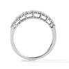 Thumbnail Image 3 of 0.23 CT. T.W. Diamond Two-Row Zig-Zag Anniversary Band in 10K White Gold