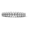 Thumbnail Image 4 of 0.23 CT. T.W. Diamond Two-Row Zig-Zag Anniversary Band in 10K White Gold