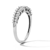 Thumbnail Image 5 of 0.23 CT. T.W. Diamond Two-Row Zig-Zag Anniversary Band in 10K White Gold