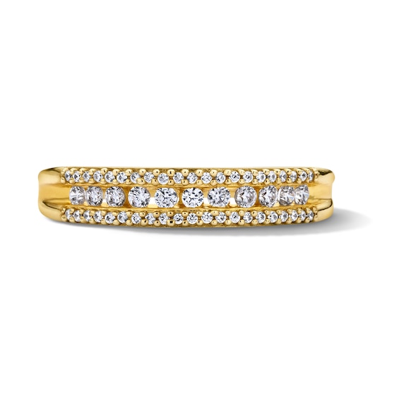 023 CT Tw Diamond ChannelSet Stackable Anniversary Band in 10K