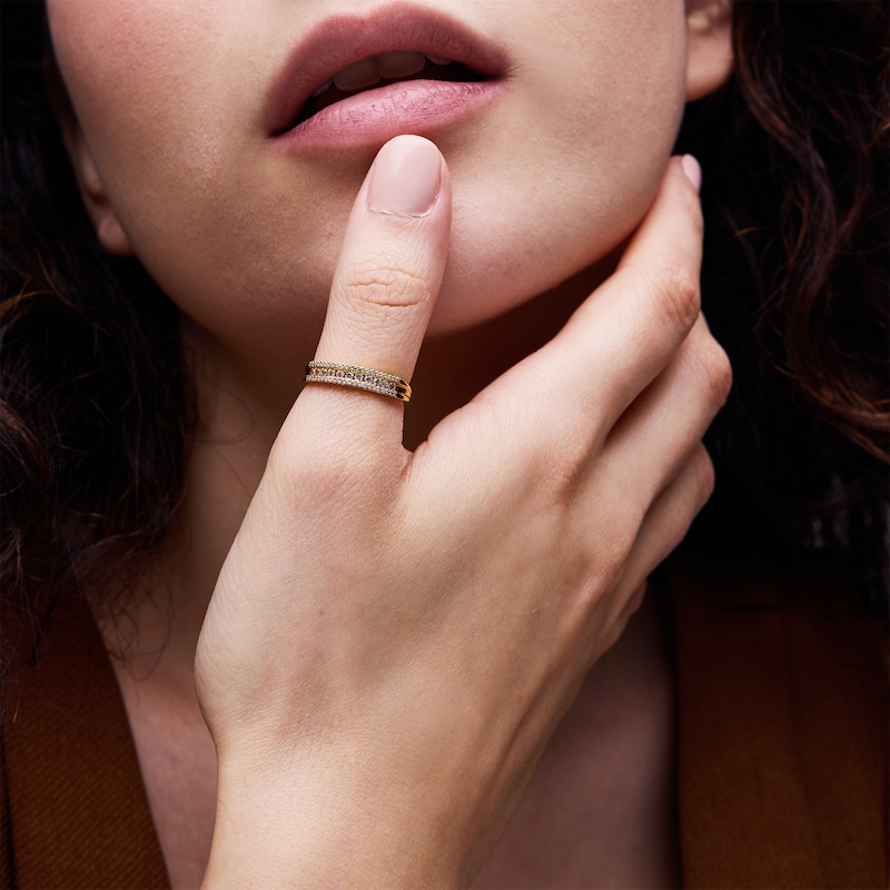 Main Image 2 of 0.23 CT. T.W. Diamond Channel-Set Stackable Anniversary Band in 10K Gold