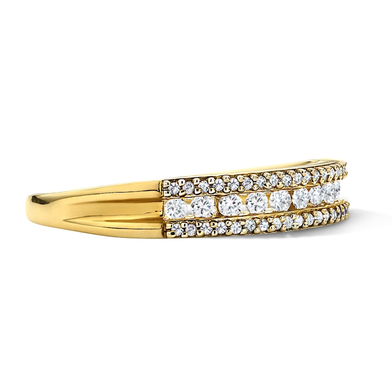 Main Image 4 of 0.23 CT. T.W. Diamond Channel-Set Stackable Anniversary Band in 10K Gold