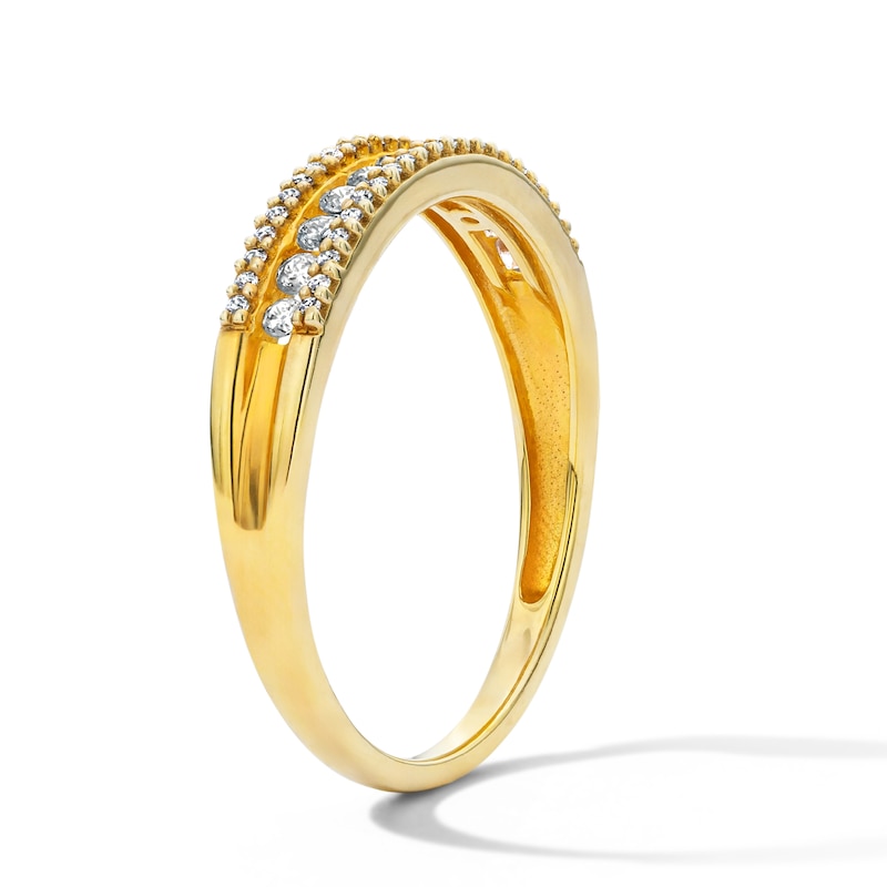 Main Image 5 of 0.23 CT. T.W. Diamond Channel-Set Stackable Anniversary Band in 10K Gold