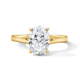 Vera Wang Love Collection 2.15 CT. T.W. Oval Certified Lab-Grown Diamond Engagement Ring in 14K Gold (F/VS2)