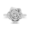 Thumbnail Image 4 of Enchanted Disney Belle 0.14 CT. T.W. Certified Lab-Grown Diamond Rose Ring in Sterling Silver (F/VS2)