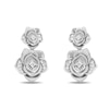 Thumbnail Image 1 of Enchanted Disney Belle 0.18 CT. T.W. Certified Lab-Grown Diamond Rose Drop Earrings in Sterling Silver (F/VS2)