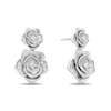 Thumbnail Image 2 of Enchanted Disney Belle 0.18 CT. T.W. Certified Lab-Grown Diamond Rose Drop Earrings in Sterling Silver (F/VS2)