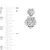 Thumbnail Image 3 of Enchanted Disney Belle 0.18 CT. T.W. Certified Lab-Grown Diamond Rose Drop Earrings in Sterling Silver (F/VS2)