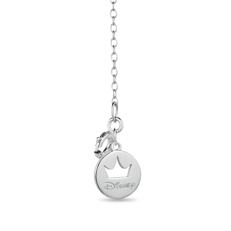 Main Image 2 of Enchanted Disney Belle 0.14 CT. T.W. Certified Lab-Grown Diamond Pendant in Sterling Silver (F/VS2) - 19"