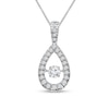 Thumbnail Image 1 of Unstoppable Love™ 1.50 CT. T.W. Certified Lab-Grown Diamond Teardrop Frame Pendant in 10K White Gold (F/VS2)