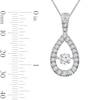 Thumbnail Image 3 of Unstoppable Love™ 1.50 CT. T.W. Certified Lab-Grown Diamond Teardrop Frame Pendant in 10K White Gold (F/VS2)