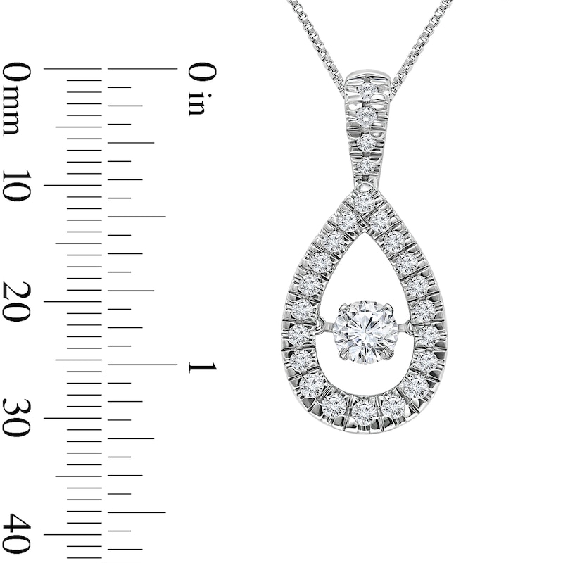 Unstoppable Love™ 1.50 CT. T.W. Certified Lab-Grown Diamond Teardrop Frame Pendant in 10K White Gold (F/VS2)