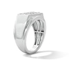 Thumbnail Image 3 of 0.70 CT. T.W. Certified Lab-Grown Diamond Two-Row Pavé Ring in Sterling Silver (F/SI2)