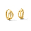 Thumbnail Image 1 of 18.0mm Leaf Hoop Earrings in Solid 10K Gold