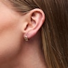 Thumbnail Image 2 of 18.0mm Leaf Hoop Earrings in Solid 10K Gold
