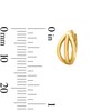 Thumbnail Image 3 of 18.0mm Leaf Hoop Earrings in Solid 10K Gold
