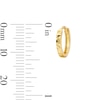 Thumbnail Image 3 of Diamond-Cut Huggie Hoop Earrings in Solid 10K Gold