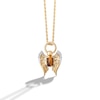 Thumbnail Image 1 of Limor Mindful Jewellery Archangels Smoky Quartz and 0.04 CT. T.W. Diamond Pendant in Sterling Silver with 24K Gold Plate