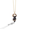 Thumbnail Image 1 of Limor Mindful Jewellery Black Onyx and Garnet Snake Pendant in Sterling Silver with 24K Gold Plate