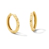 Thumbnail Image 1 of Diamond-Cut Huggie Hoop Earrings in Solid 10K Gold