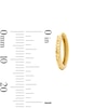 Thumbnail Image 3 of Diamond-Cut Huggie Hoop Earrings in Solid 10K Gold