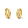 Thumbnail Image 1 of Twist Huggie Hoop Earrings in Solid 10K Gold