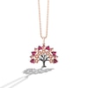 Thumbnail Image 1 of Limor Mindful Jewellery Tourmaline, Garnet and Diamond Accent Tree Pendant in Sterling Silver with 24K Rose Gold Plate