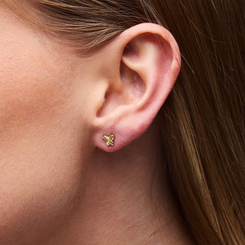 Child's Butterfly Stud Earrings in 14K Gold