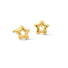 Child’s Star Outline Stud Earrings in 14K Gold