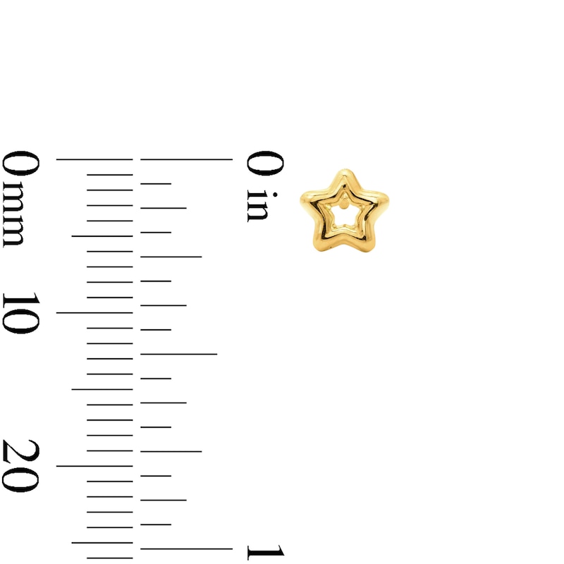 Child's Star Outline Stud Earrings in 14K Gold